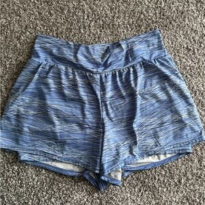 LuLaRoe Blue Patterned Athletic Shorts